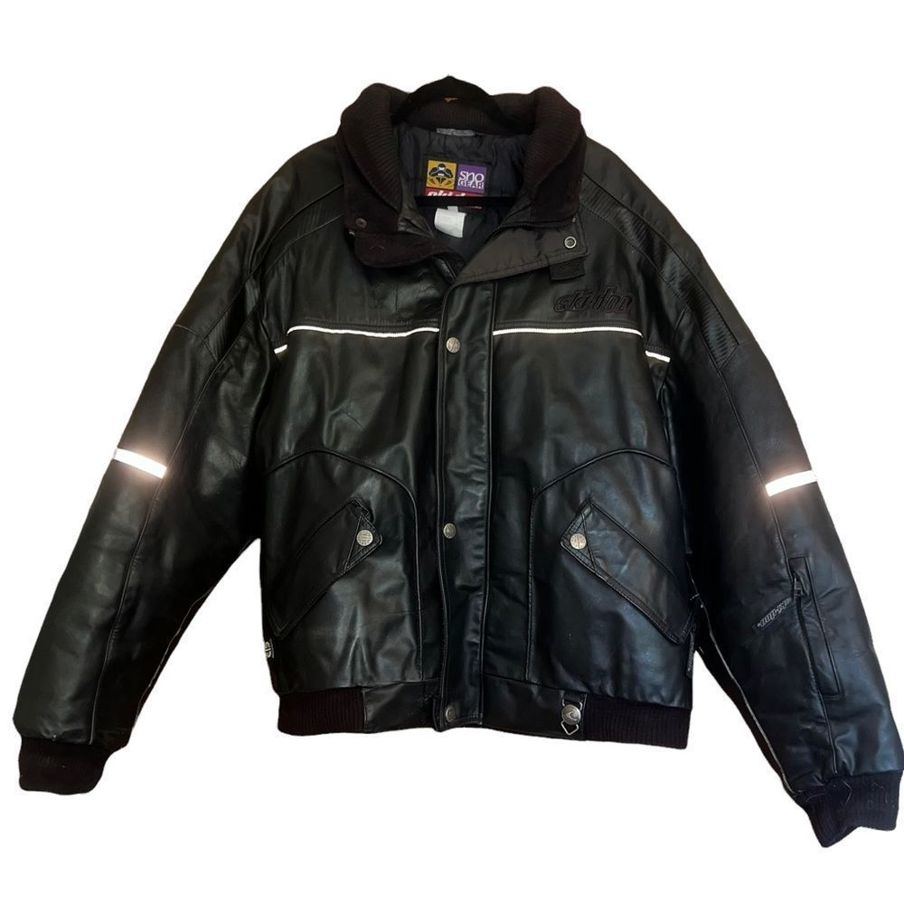 SKI-DOO SNO GEAR BOMBARDIER MEN'S BLACK LEATHER (XL)